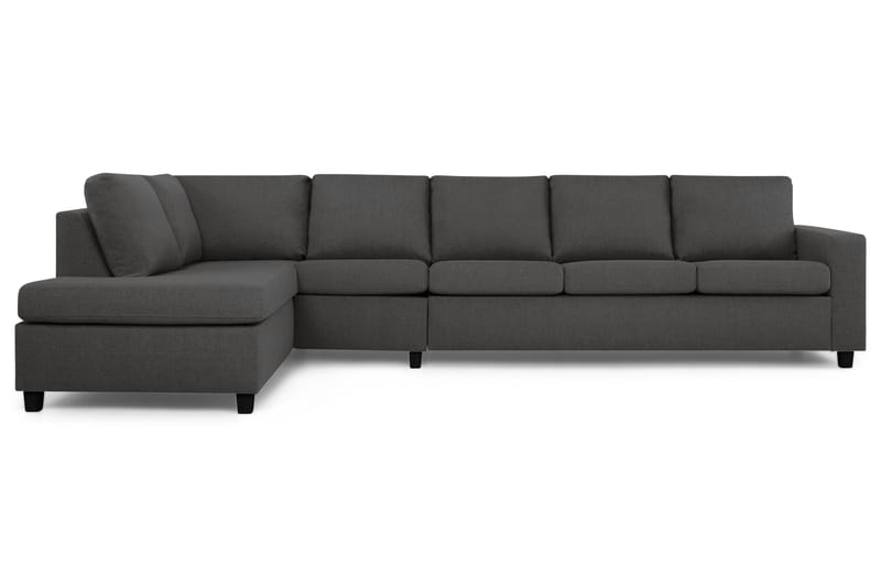 Crazy 5-istuttava Vasenkätinen L-muotoinen Divaanisohva Kankaalla - Tummanharmaa - Huonekalut - Sohva - Divaanisohva - 4 istuttava sohva divaanilla