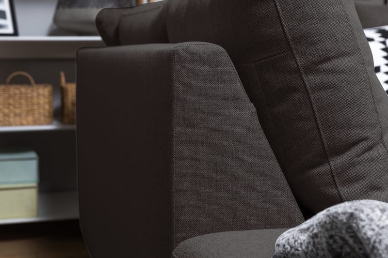 Crazy 5-istuttava Vasenkätinen L-muotoinen Divaanisohva Kankaalla - Tummanharmaa - Huonekalut - Sohva - Divaanisohva - 4 istuttava sohva divaanilla