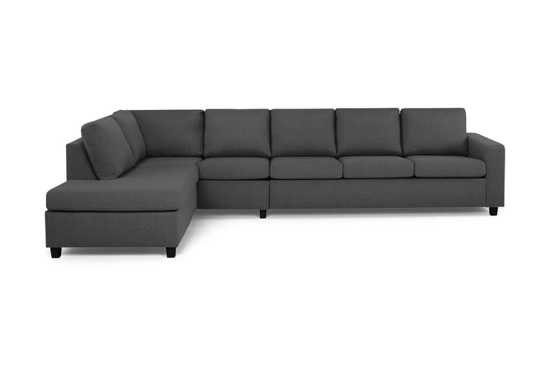 Crazy 5-istuttava Vasenkätinen L-muotoinen Divaanisohva Kankaalla - Tummanharmaa - Huonekalut - Sohva - Divaanisohva - 4 istuttava sohva divaanilla