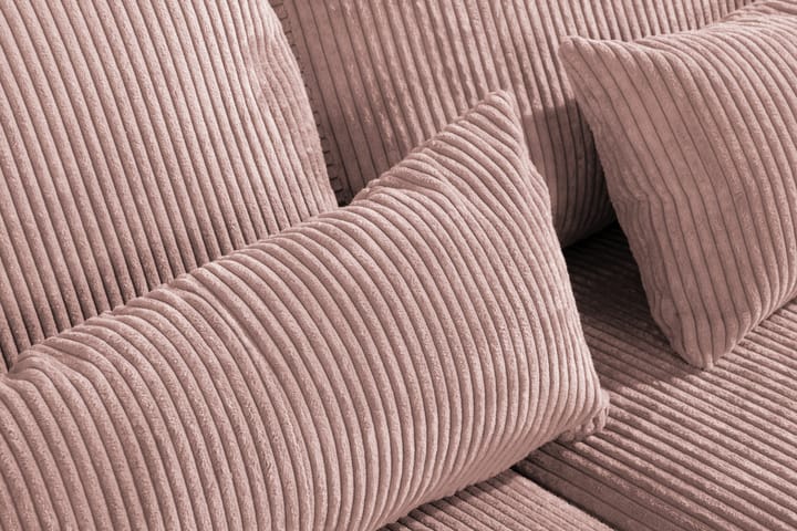 Divaanisohva Haga 2,5:n ist - Vaaleanpunainen - Divaanisohva - 4 istuttava sohva divaanilla