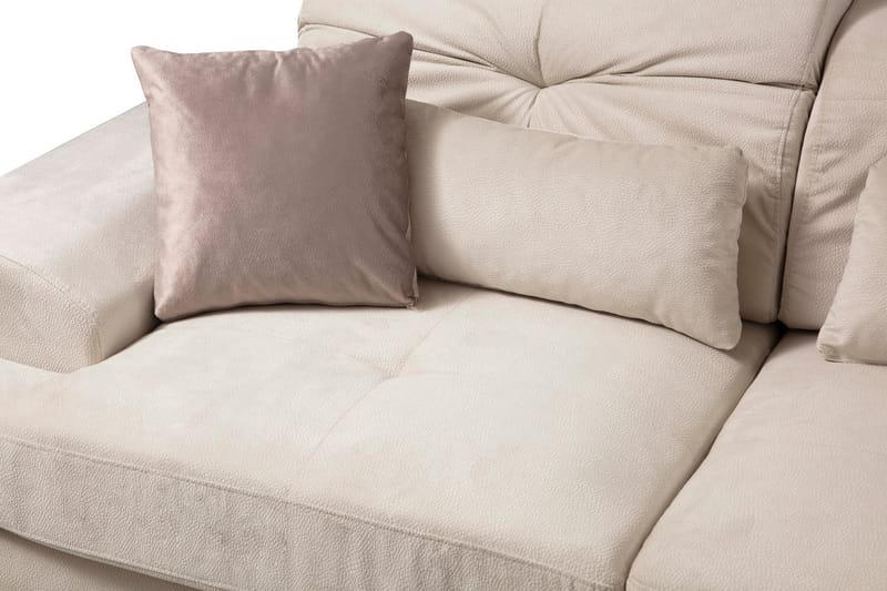 Divaanisohva Janavia Oikea - Beige/Musta - Huonekalut - Sohva - Divaanisohva - 4 istuttava sohva divaanilla