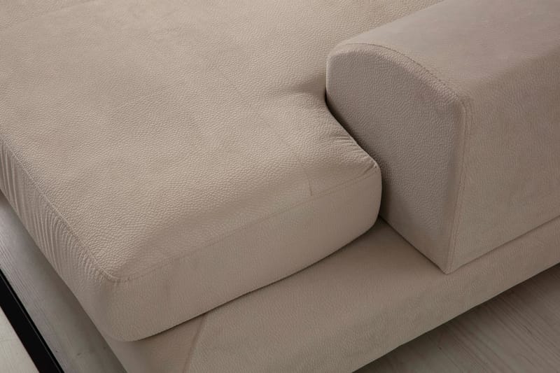 Divaanisohva Janavia Oikea - Beige/Musta - Huonekalut - Sohva - Divaanisohva - 4 istuttava sohva divaanilla