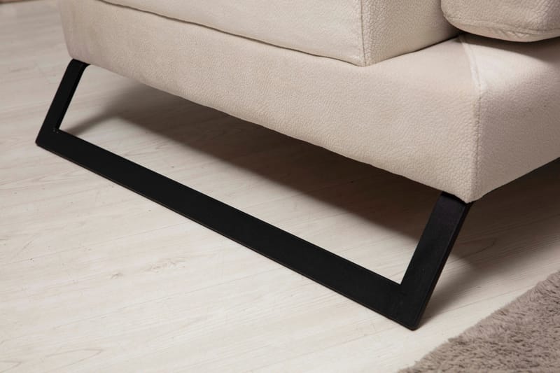 Divaanisohva Janavia Oikea - Beige/Musta - Huonekalut - Sohva - Divaanisohva - 4 istuttava sohva divaanilla