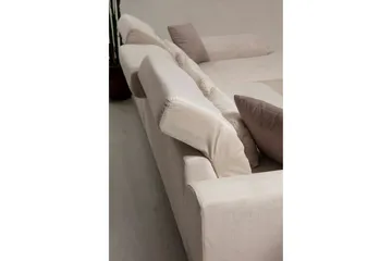 Divaanisohva Janavia Oikea - Beige/Musta - Huonekalut - Sohva - Divaanisohva - 4 istuttava sohva divaanilla