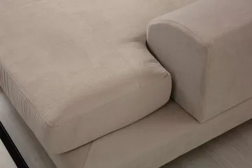 Divaanisohva Janavia Oikea - Beige/Musta - Huonekalut - Sohva - Divaanisohva - 4 istuttava sohva divaanilla