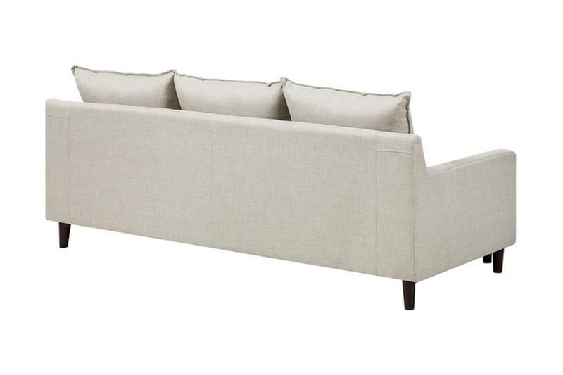 Elvenes 3-istuttava oikea l-muotoinen divaanisohva 206 cm säilytystilalla kangasta - Beige - Huonekalut - Sohva - Divaanisohva - 4 istuttava sohva divaanilla