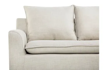 Elvenes 3-istuttava oikea l-muotoinen divaanisohva 206 cm säilytystilalla kangasta - Beige - Huonekalut - Sohva - Divaanisohva - 4 istuttava sohva divaanilla