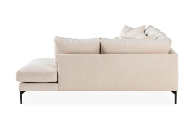 Menard 4-istuttava oikeakätinen L-muotoinen syvä vakosamettinen divaanisohva - Beige - Huonekalut - Sohva - Divaanisohva - 4 istuttava sohva divaanilla