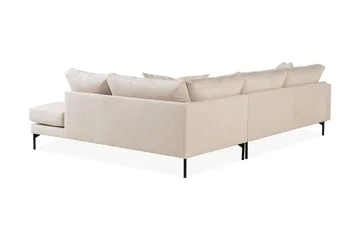 Menard 4-istuttava Oikeakätinen Syvä L-muotoinen Divaanisohva Manchesterista - Beige - Huonekalut - Sohva - Divaanisohva - 4 istuttava sohva divaanilla
