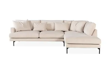 Menard 4-istuttava Oikeakätinen Syvä L-muotoinen Divaanisohva Manchesterista - Beige - Huonekalut - Sohva - Divaanisohva - 4 istuttava sohva divaanilla