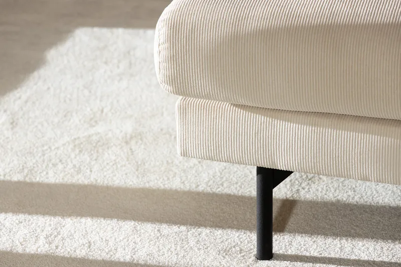 Menard 4-istuttava Oikeakätinen Syvä L-muotoinen Divaanisohva Manchesterista - Beige - Huonekalut - Sohva - Divaanisohva - 4 istuttava sohva divaanilla