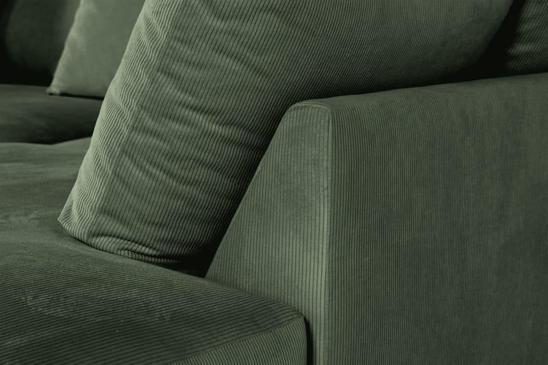 Menard 4-istuttava Oikeakätinen Syvä L-muotoinen Divaanisohva Manchesterista - Vihreä - Huonekalut - Sohva - Divaanisohva - 4 istuttava sohva divaanilla