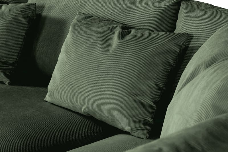 Menard 4-istuttava Oikeakätinen Syvä L-muotoinen Divaanisohva Manchesterista - Vihreä - Huonekalut - Sohva - Divaanisohva - 4 istuttava sohva divaanilla