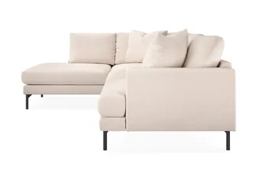 Menard 4-istuttava Vasenkätinen Syvä L-muotoinen Divaanisohva Kankaasta - Beige - Huonekalut - Sohva - Divaanisohva