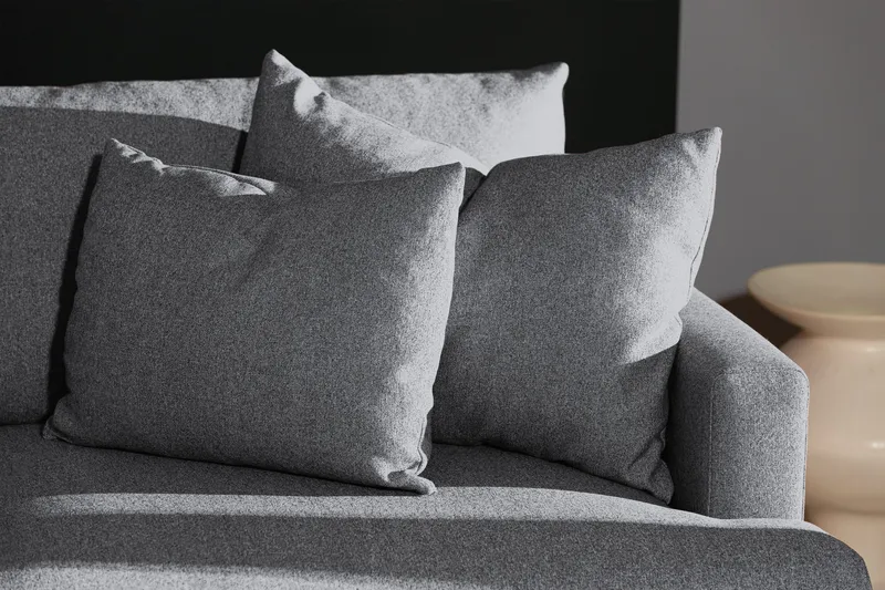 Menard 4-istuttava Vasenkätinen Syvä L-muotoinen Divaanisohva Kankaasta - Harmaa - Huonekalut - Sohva - Divaanisohva - 4 istuttava sohva divaanilla