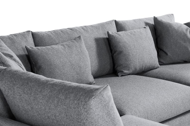 Menard 4-istuttava Vasenkätinen Syvä L-muotoinen Divaanisohva Kankaasta - Harmaa - Huonekalut - Sohva - Divaanisohva - 4 istuttava sohva divaanilla