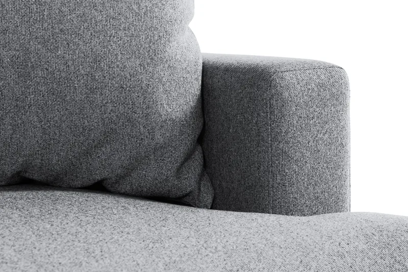 Menard 4-istuttava Vasenkätinen Syvä L-muotoinen Divaanisohva Kankaasta - Harmaa - Huonekalut - Sohva - Divaanisohva - 4 istuttava sohva divaanilla