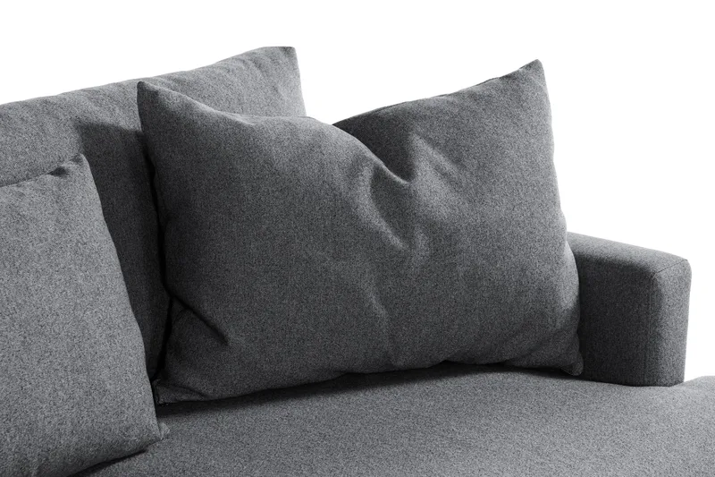 Menard 4-istuttava Vasenkätinen Syvä L-muotoinen Divaanisohva Kankaasta - Tummanharmaa - Huonekalut - Sohva - Divaanisohva - 4 istuttava sohva divaanilla