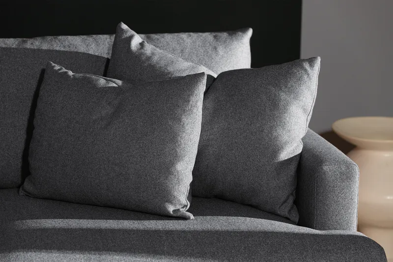 Menard 4-istuttava Vasenkätinen Syvä L-muotoinen Divaanisohva Kankaasta - Tummanharmaa - Huonekalut - Sohva - Divaanisohva - 4 istuttava sohva divaanilla