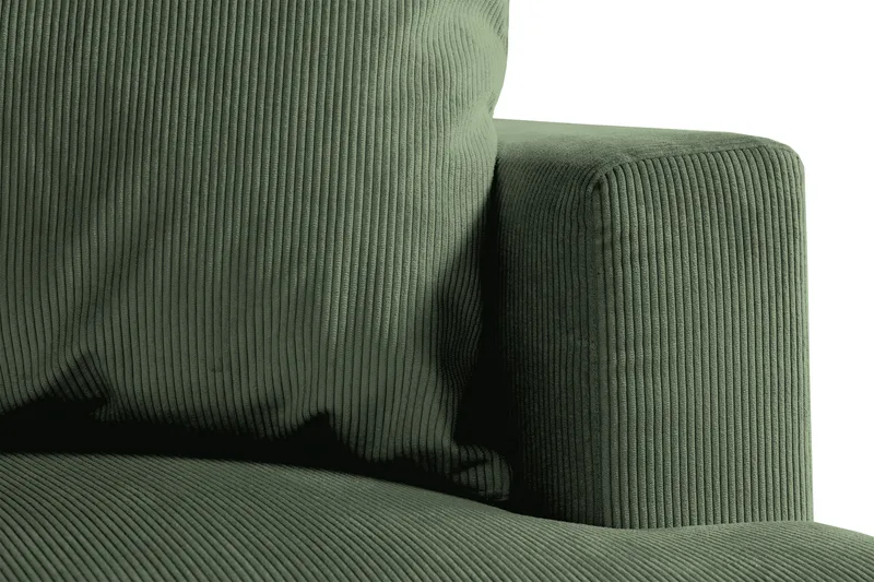 Menard 4-istuttava Vasenkätinen Syvä L-muotoinen Divaanisohva Manchesterista - Vihreä - Huonekalut - Sohva - Divaanisohva - 4 istuttava sohva divaanilla