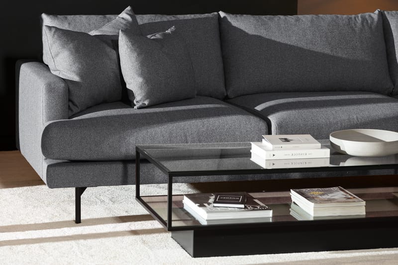 Menard 4-sits Soffa med Schäslong Höger - Tummanharmaa - Huonekalut - Sohva - Divaanisohva - 4 istuttava sohva divaanilla