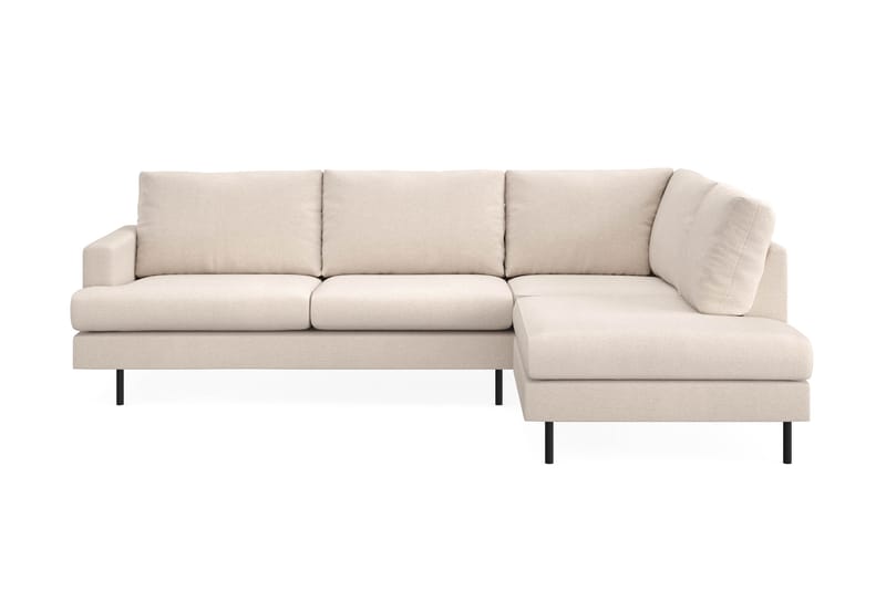 Menard Compact 4-istuttava Oikeakätinen L-muotoinen Divaanisohva Kankaasta - Beige - Huonekalut - Sohva - Divaanisohva - 4 istuttava sohva divaanilla