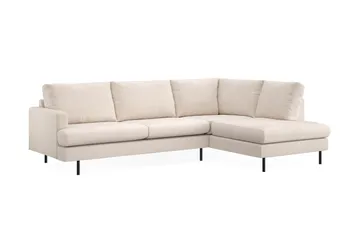 Menard Compact 4-istuttava Oikeakätinen L-muotoinen Divaanisohva Kankaasta - Beige - Huonekalut - Sohva - Divaanisohva - 4 istuttava sohva divaanilla