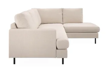 Menard Compact 4-istuttava Oikeakätinen L-muotoinen Divaanisohva Kankaasta - Beige - Huonekalut - Sohva - Divaanisohva - 4 istuttava sohva divaanilla