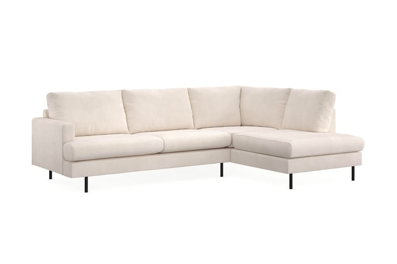 Menard Compact 4-istuttava Oikeakätinen L-muotoinen Divaanisohva Manchesterista - Beige - Huonekalut - Sohva - Divaanisohva - 4 istuttava sohva divaanilla