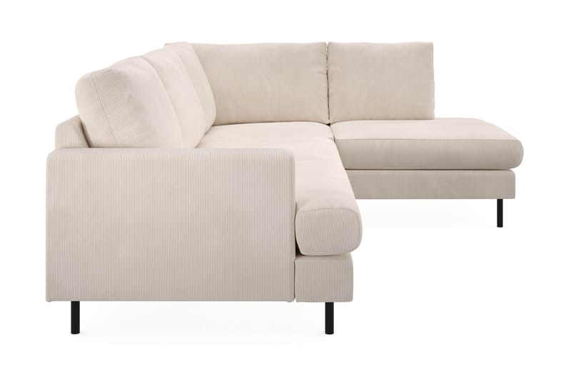 Menard Compact 4-istuttava Oikeakätinen L-muotoinen Divaanisohva Manchesterista - Beige - Huonekalut - Sohva - Divaanisohva - 4 istuttava sohva divaanilla