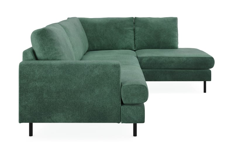 Menard Compact 4-istuttava Oikeakätinen L-muotoinen Divaanisohva Sametista - Tummanvihreä - Huonekalut - Sohva - Divaanisohva - 4 istuttava sohva divaanilla