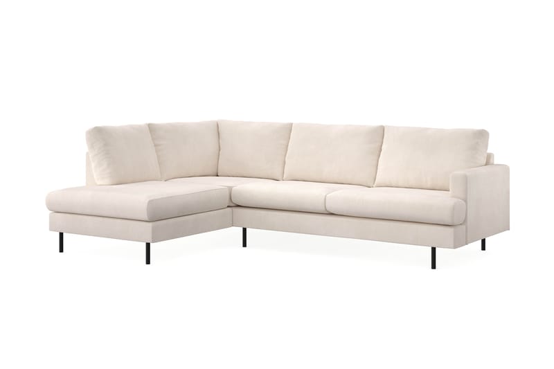 Menard Compact 4-istuttava Vasenkätinen L-muotoinen Divaanisohva Manchesterista - Beige - Huonekalut - Sohva - Divaanisohva - 4 istuttava sohva divaanilla