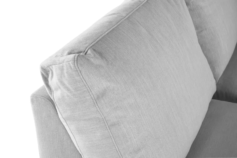 Ocean Lyx 4-istuttava Vasenkätinen L-muotoinen Divaanisohva Kankaalla - Harmaa - Huonekalut - Sohva - Divaanisohva - 4 istuttava sohva divaanilla