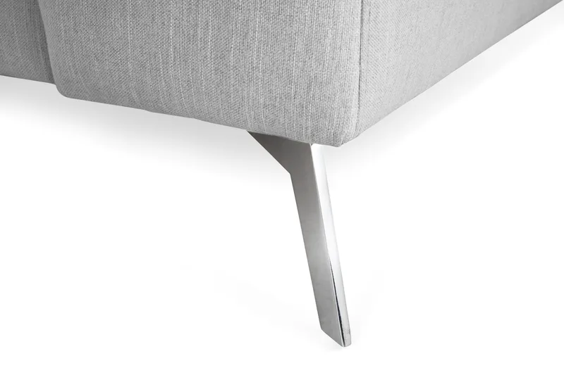 Ocean Lyx 4-istuttava Vasenkätinen L-muotoinen Divaanisohva Kankaalla - Harmaa - Huonekalut - Sohva - Divaanisohva - 4 istuttava sohva divaanilla