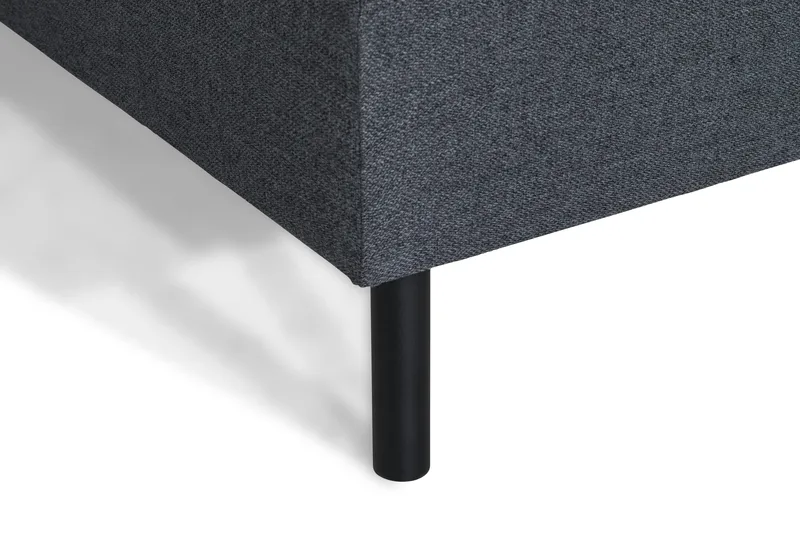 Peppe 4-istuttava Oikeakätinen L-muotoinen Divaanisohva Kankaasta - Tummanharmaa - Huonekalut - Sohva - Divaanisohva - 4 istuttava sohva divaanilla