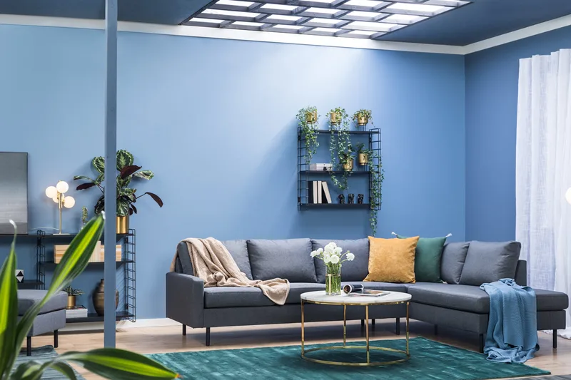 Peppe 4-istuttava Oikeakätinen L-muotoinen Divaanisohva Kankaasta - Tummanharmaa - Huonekalut - Sohva - Divaanisohva - 4 istuttava sohva divaanilla