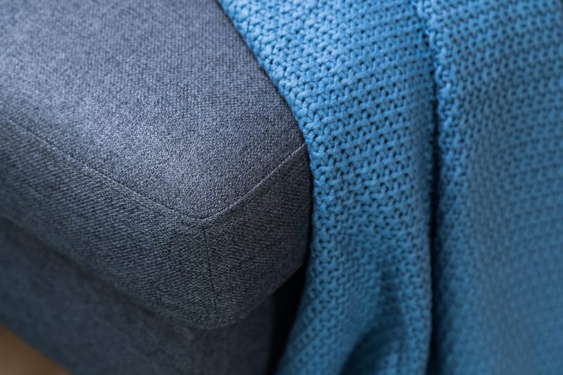 Peppe 4-istuttava Oikeakätinen L-muotoinen Divaanisohva Kankaasta - Tummanharmaa - Huonekalut - Sohva - Divaanisohva - 4 istuttava sohva divaanilla