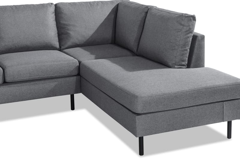 Peppe 4-istuttava Oikeakätinen L-muotoinen Divaanisohva Kankaasta - Vaaleanharmaa - Huonekalut - Sohva - Divaanisohva - 4 istuttava sohva divaanilla