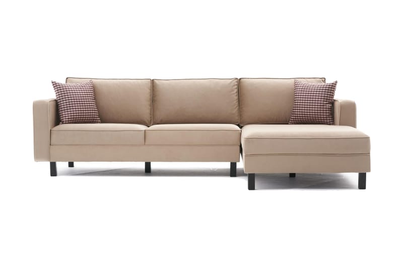 Sohva divaanilla Vivianna 4:n ist - Beige - Huonekalut - Sohva - Divaanisohva - 4 istuttava sohva divaanilla