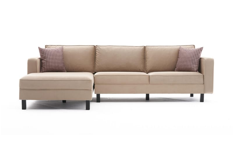 Sohva divaanilla Vivianna 4:n ist - Beige - Huonekalut - Sohva - Divaanisohva - 4 istuttava sohva divaanilla