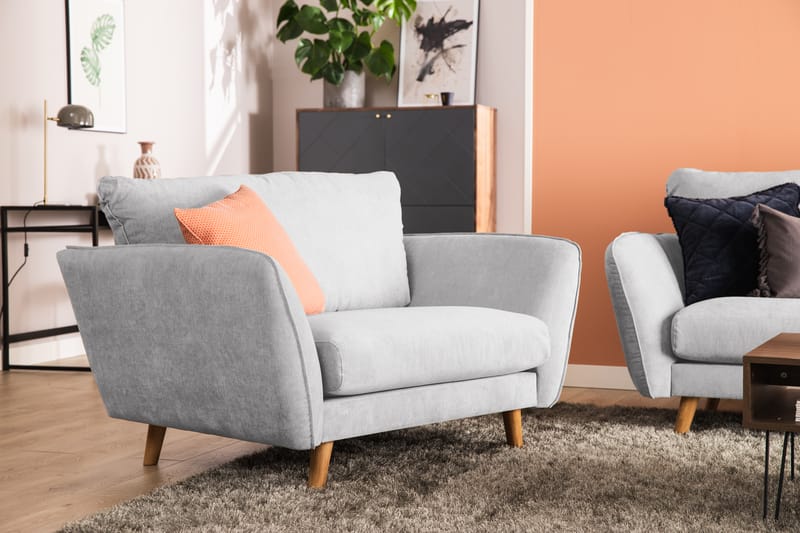 Trend Lyx 3-istuttava divaanisohva Vasen - Vaaleanharmaa/Tammi - Huonekalut - Sohva - Divaanisohva