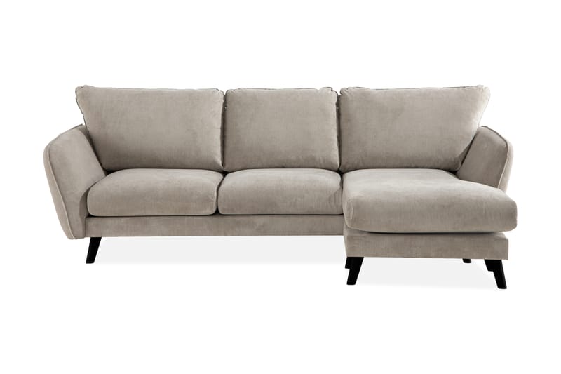 Trend Lyx 3-istuttava Oikeakätinen L-muotoinen Divaanisohva Kankaalla - Beige - Huonekalut - Sohva - Divaanisohva