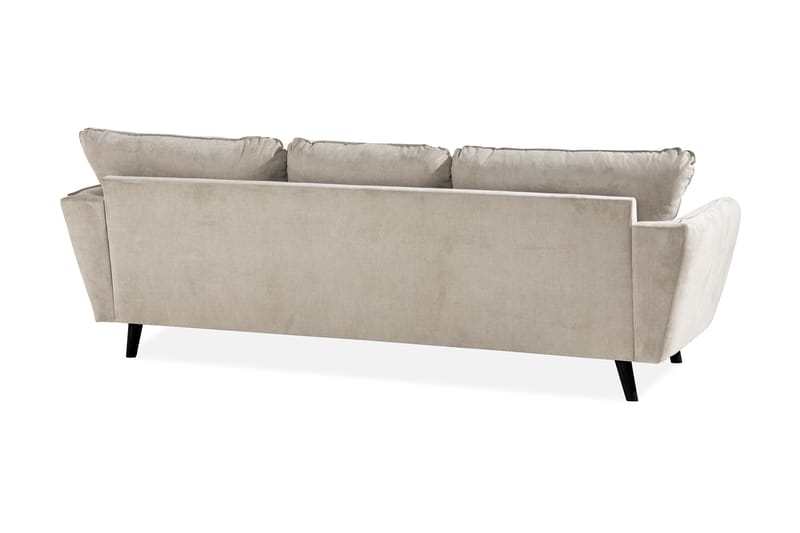 Trend Lyx 3-istuttava Oikeakätinen L-muotoinen Divaanisohva Kankaalla - Beige - Huonekalut - Sohva - Divaanisohva