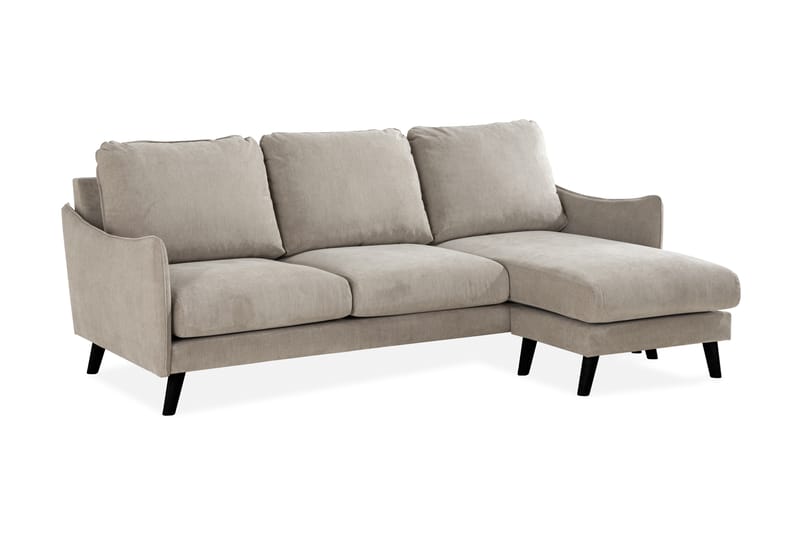 Trend Lyx 3-istuttava Oikeakätinen L-muotoinen Divaanisohva Kankaalla - Beige - Huonekalut - Sohva - Divaanisohva