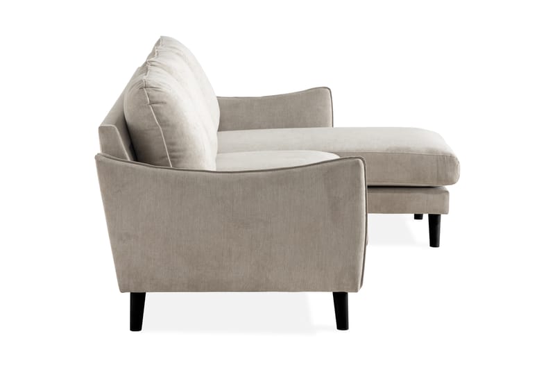Trend Lyx 3-istuttava Oikeakätinen L-muotoinen Divaanisohva Kankaalla - Beige - Huonekalut - Sohva - Divaanisohva
