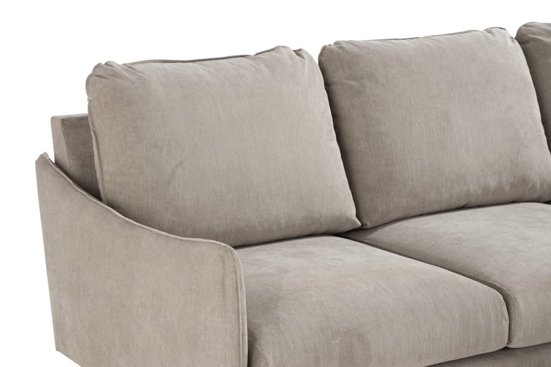 Trend Lyx 3-istuttava Oikeakätinen L-muotoinen Divaanisohva Kankaalla - Beige - Huonekalut - Sohva - Divaanisohva
