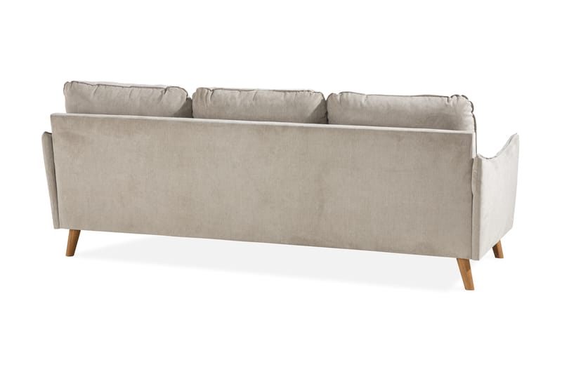 Trend Lyx 3-istuttava Oikeakätinen L-muotoinen Divaanisohva Kankaalla - Beige - Huonekalut - Sohva - Divaanisohva