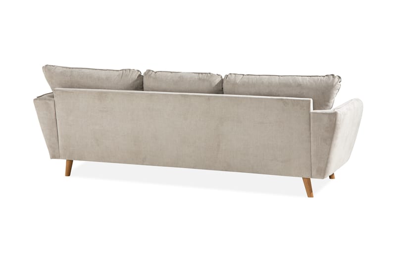 Trend Lyx 3-istuttava Oikeakätinen L-muotoinen Divaanisohva Kankaalla - Beige - Huonekalut - Sohva - Divaanisohva