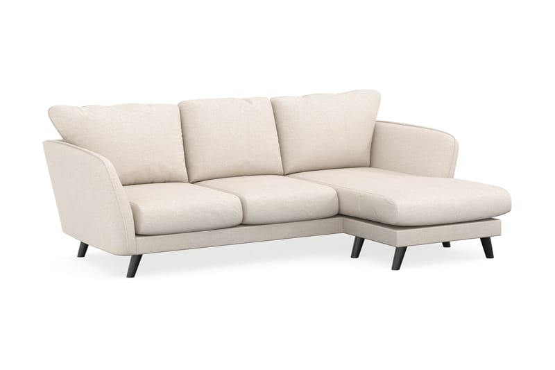 Trend Lyx 3-istuttava Oikeakätinen L-muotoinen Divaanisohva Kankaalla - Beige - Huonekalut - Sohva - Divaanisohva
