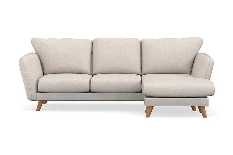 Trend Lyx 3-istuttava Oikeakätinen L-muotoinen Divaanisohva Kankaalla - Beige - Huonekalut - Sohva - Divaanisohva